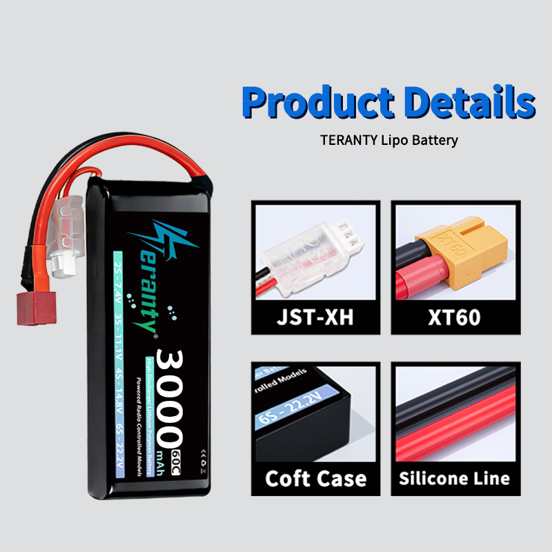 TERANTY 2S 3000mAh Lipo Batter - огляд і ціна Rc Hobby Grade Car