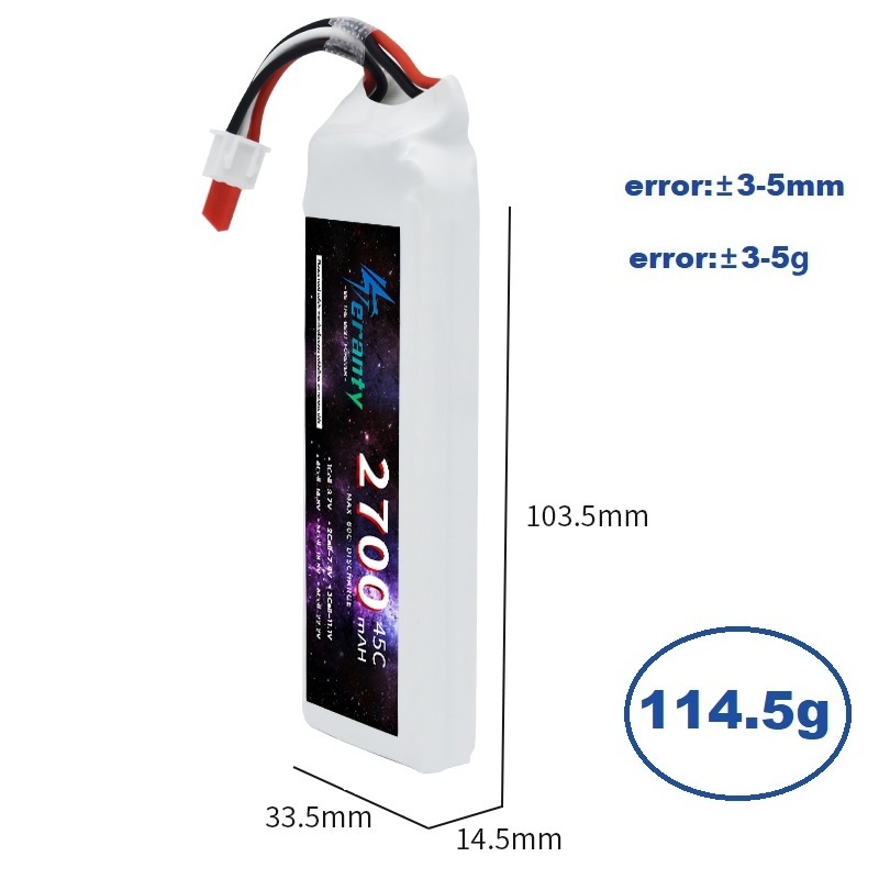 1/3PCS 2S 7.4V Lipo Battery 27 - огляд і ціна Rc Hobby Grade Car