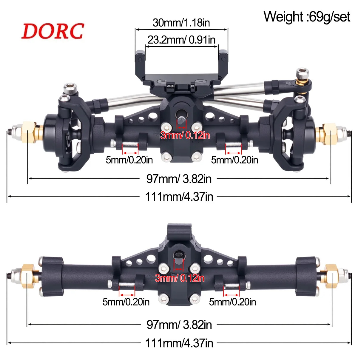 1Set Plastic Axles w/ Servo Mo - огляд і ціна Rc Hobby Room