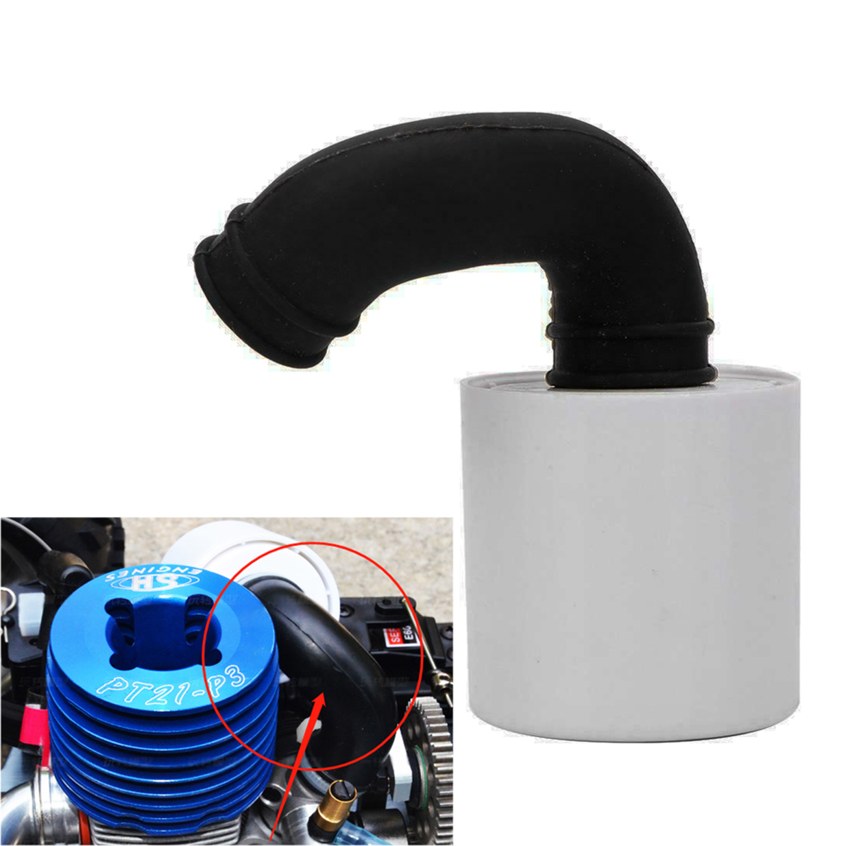 RC 1/8 Air Filter Cleaner Upgr - огляд і ціна Rc Hobby Nitro