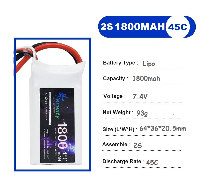 2PCS 7.4V Lipo 2S Battery 1500 - огляд і ціна Rc Hobby Grade Car