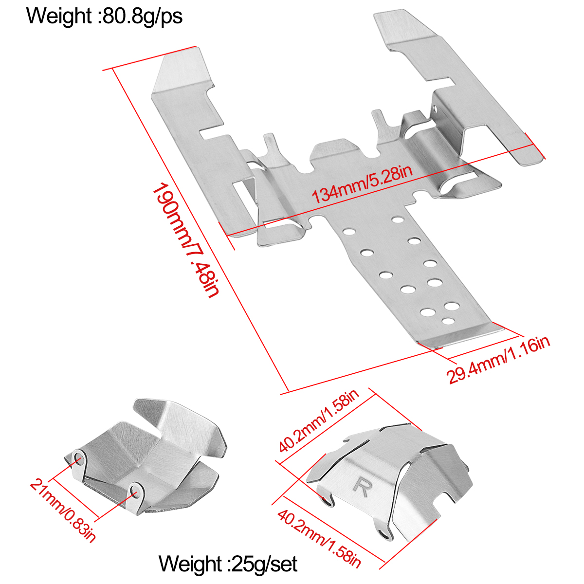 Stainless Steel Skid Plate Cha - огляд і ціна Rc Hobby Room